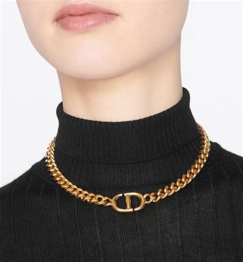 gouden ketting christian dior|Designer Necklaces for Women: Pendant, Choker .